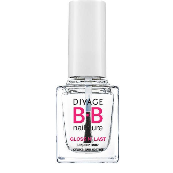 Закрепитель-сушка для ногтей Nail cure BB gloss n last Divage 12 мл