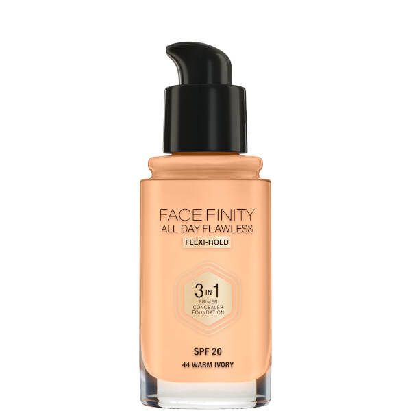 Основа тональная Max Factor Facefinity All Day Flawless 3-in-1  warm ivory тон 44 фото №4