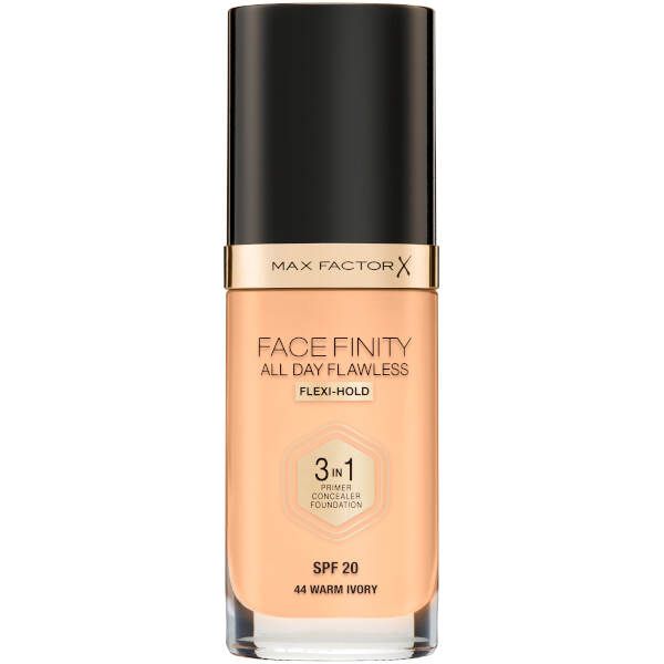 Основа тональная Max Factor Facefinity All Day Flawless 3-in-1  warm ivory тон 44 фото №5