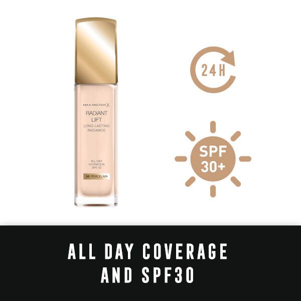 Основа тональная Max Factor Radiant Lift Long Lasting Radiance Procelan тон 30 фото №5