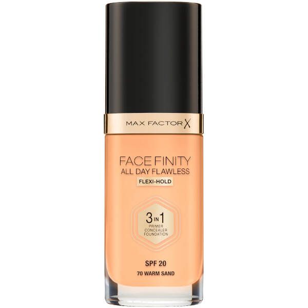 Основа тональная Max Factor Facefinity All Day Flawless 3-in-1  warm sand тон 70 фото №5