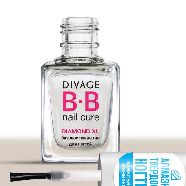 Базовое покрытие для ногтей diamond xl bb nail cure Divage 12 мл фото №2