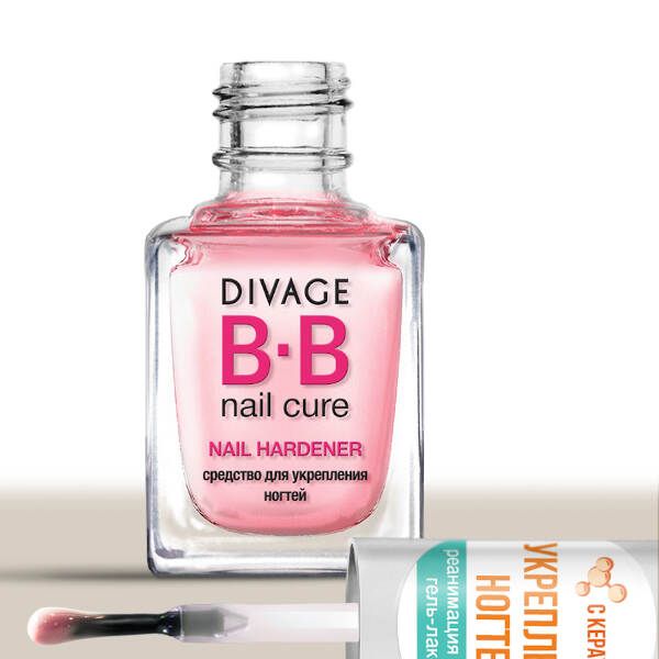 Средство для укрепления ногтей nail hardener Divage 5 мл фото №4
