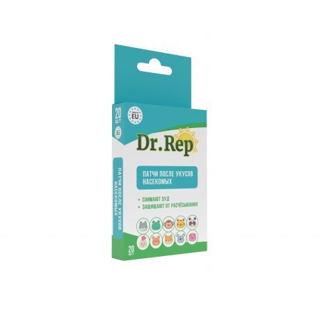Патч после укусов насекомых успокаивающий детский Dr.Rep/Др.Реп 20шт Патч после укусов насекомых успокаивающий детский Dr.Rep/Др.Реп 20шт