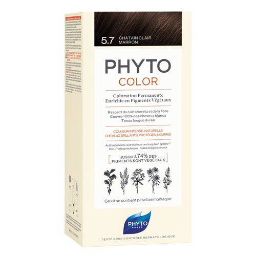 Краска для волос Phytocolor Phyto/Фито тон 5.7 Светлый каштан