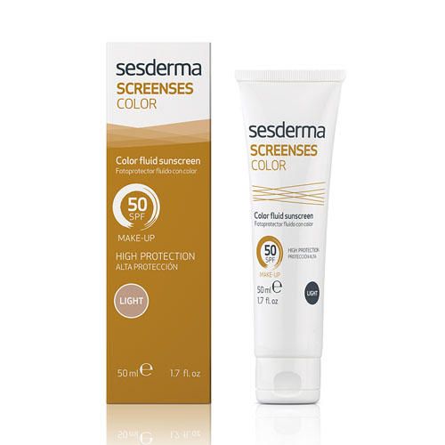 Средство тональное солнцезащитное тон светлый SPF50 Light Screenses Sesderma 30мл