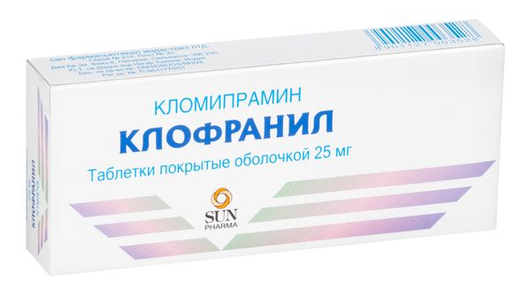 Клофранил таблетки п/о плен. 25мг 50шт
