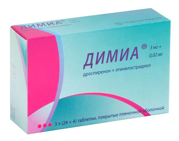 Димиа таблетки 3мг+0,02мг 84шт