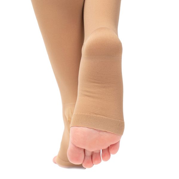 Чулки компрессионные 2 класс с открытым мыском B.Well/Би Велл, JW-227 Med, бежевые р.5 фото №3