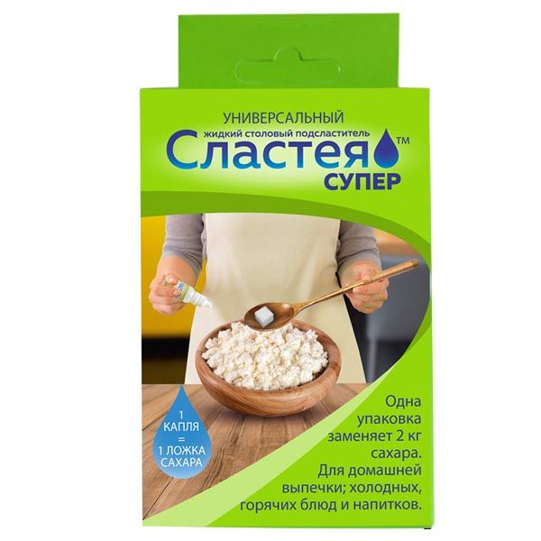 Сластея-супер столовый подсластитель жидкий фл. 15мл 1шт