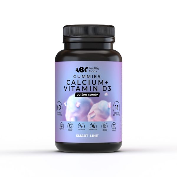 Кальций+Витамин Д3 комплекс ABC Healthy Food пастилки жевательные 60шт