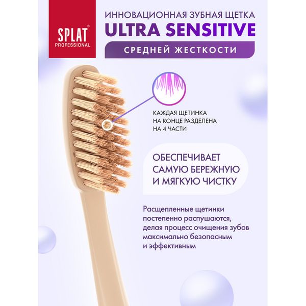 Щетка Splat (Сплат) зубная Professional Sensitive Medium фото №3