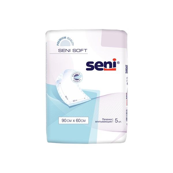 Пеленки впитывающие одноразовые Soft Seni/Сени 90x60cм 5шт