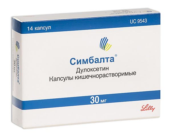 Симбалта капсулы кишечнорастворимые 30мг 14шт