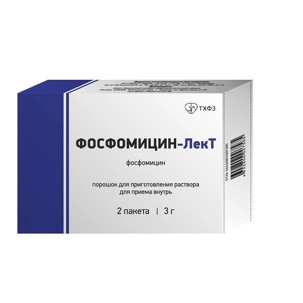 Фосфомицин-ЛекТ порошок для приг. раствора для приема внутрь 3г пак. 8г 2шт