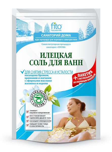 Соль для ванн илецкая для снятия стресса и усталости fito косметик 500 г