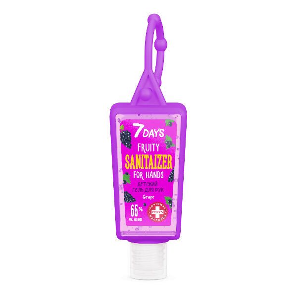 Гель для рук детский Grape Fruity Sanitaizer 7 Days/7 Дней 30мл фото №2