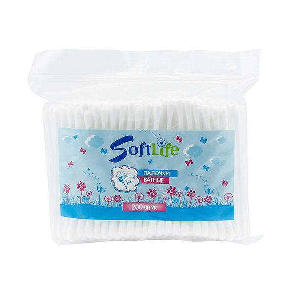 Палочки ватные SoftLife/СофтЛайф пакет 200шт Палочки ватные SoftLife/СофтЛайф пакет 200шт