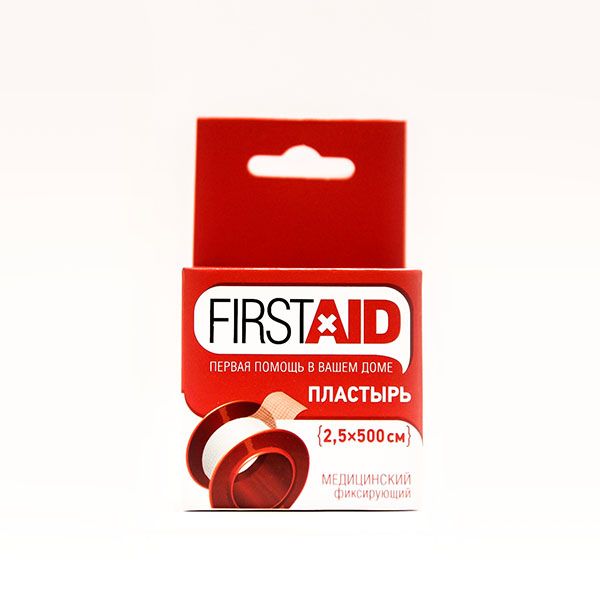 Лейкопластырь медицинский фиксирующий на тканевой основе First Aid/Ферстэйд 2,5х500см