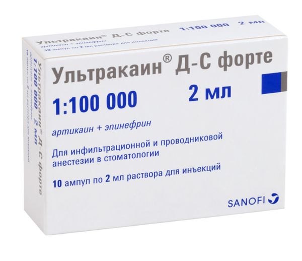 Ультракаин Д-С форте раствор для ин. 2мл 10шт