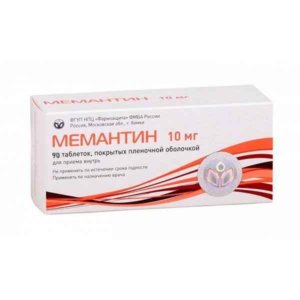 Мемантин таблетки п/о плен. 10мг 90шт