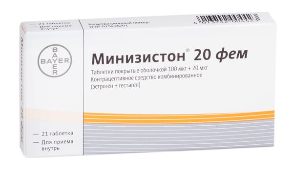 Минизистон 20 Фем таблетки п/о 21шт