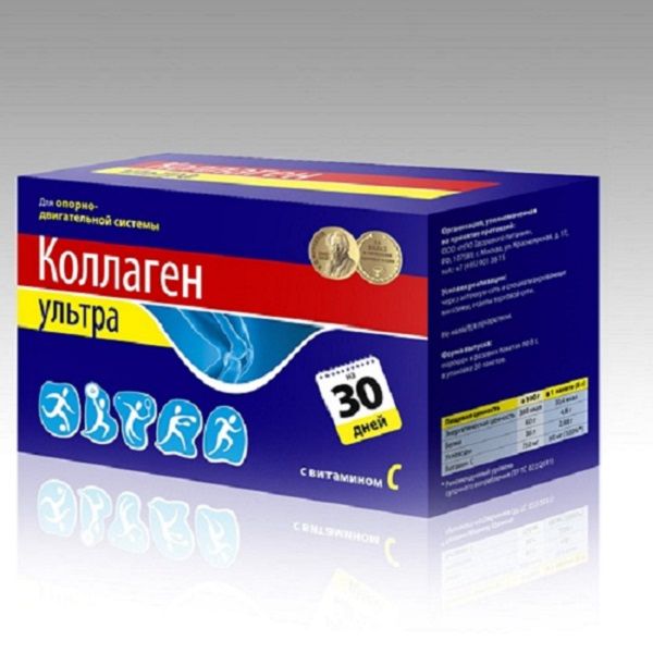 Коллаген Ультра с витамином С вкус натуральный порошок саше 8г 30шт
