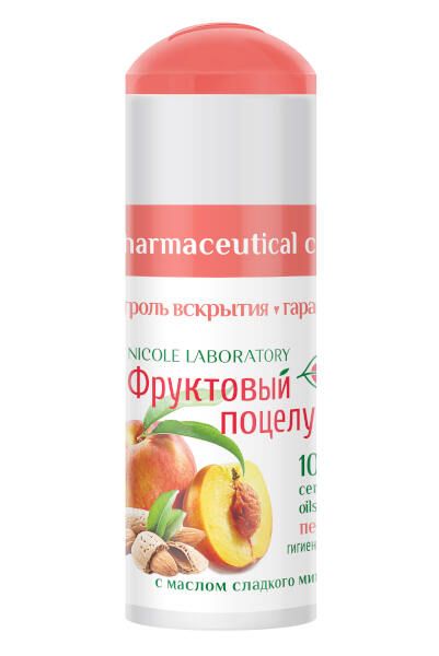 Помада гигиеническая персик Фруктовый поцелуй 3,5г
