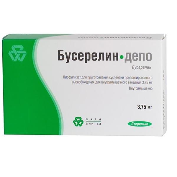 Бусерелин-депо лиофилизат для приг. суспензии для в/м введ. пролонг. действия 3,75мг фото №2