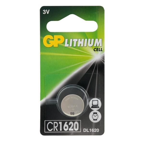 Батарейка литиевая дисковая CR1620 Lithium GP/ДжиПи блистер