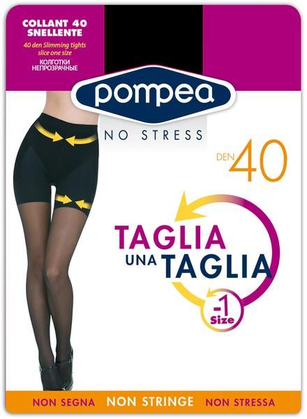 Колготки 40 den черные Taglia Pompea р.4