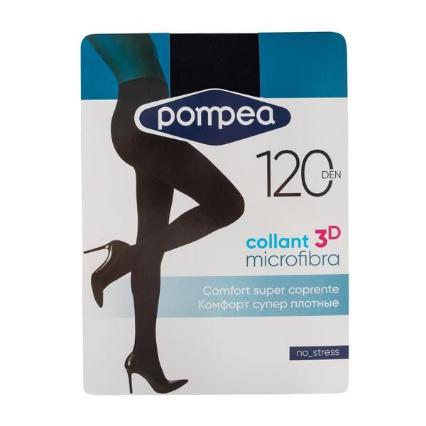 Колготки 120 den черные Microfibra 3D Pompea р.4