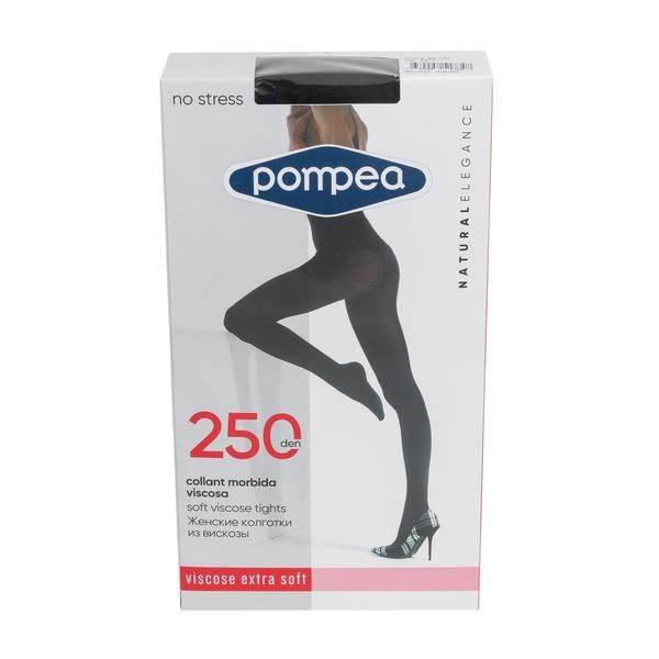 Колготки 250 den черные Viscosa Pompea р.S (2)