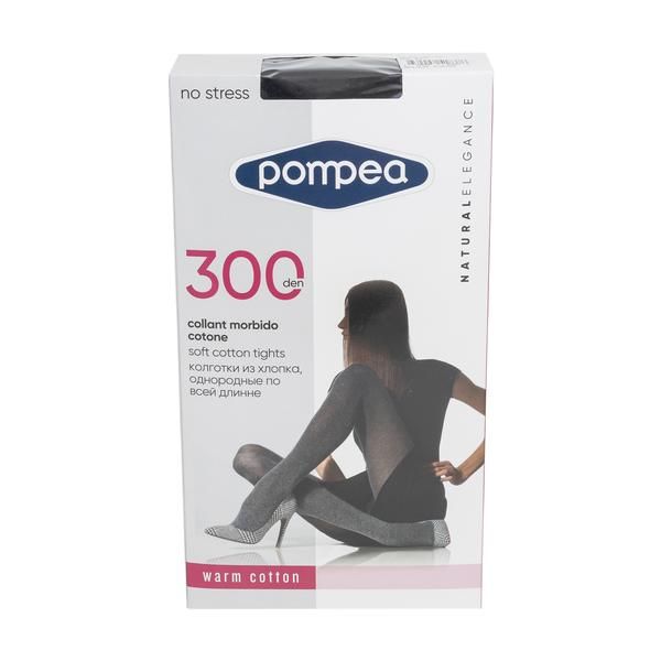 Колготки 300 den черные Cotton Pompea р.XL (5)