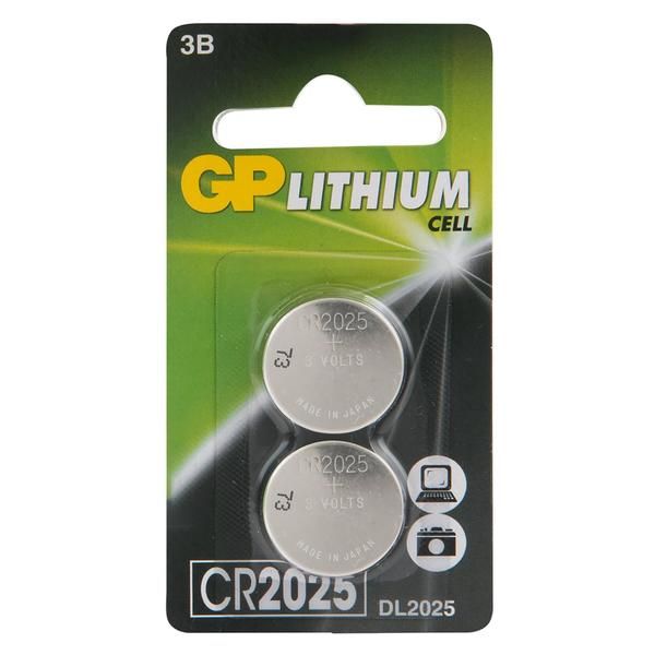 Батарейка литиевая дисковая CR2025 Lithium GP/ДжиПи блистер 2шт