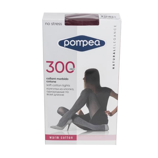 Колготки 300 den бордовые Cotton Pompea р.3 (M)