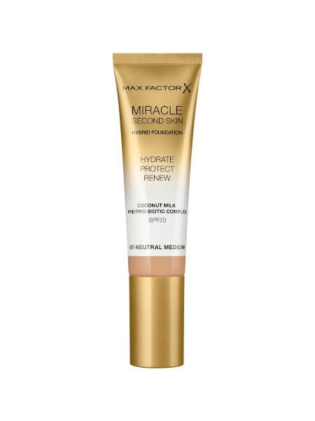 Основа тональная miracle second skin тон 07 neutral medium max factor фото №2