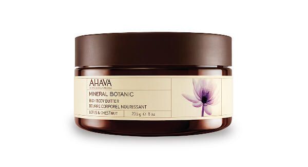 Масло для тела насыщенное лотос и благородный каштан mineral botanic ahava 235 г