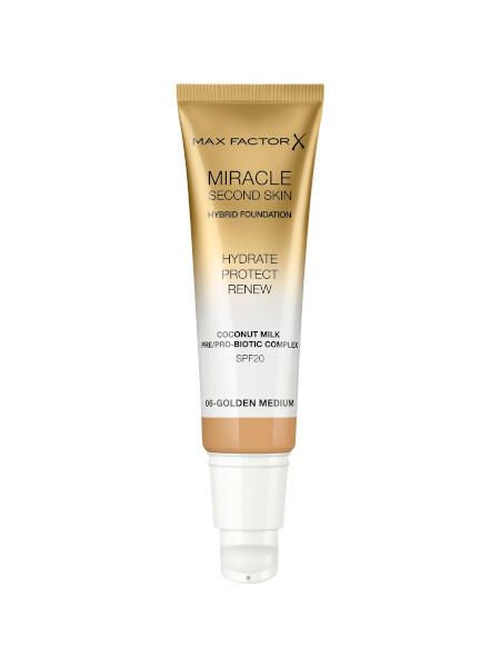Основа тональная miracle second skin тон 06 golden medium max factor фото №2