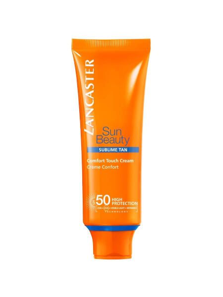 Крем-комфорт сияющий загар spf50 sun beauty care lancaster 50 мл фото №3
