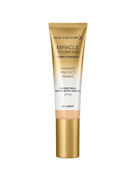 Основа тональная miracle second skin тон 03 light max factor фото №3