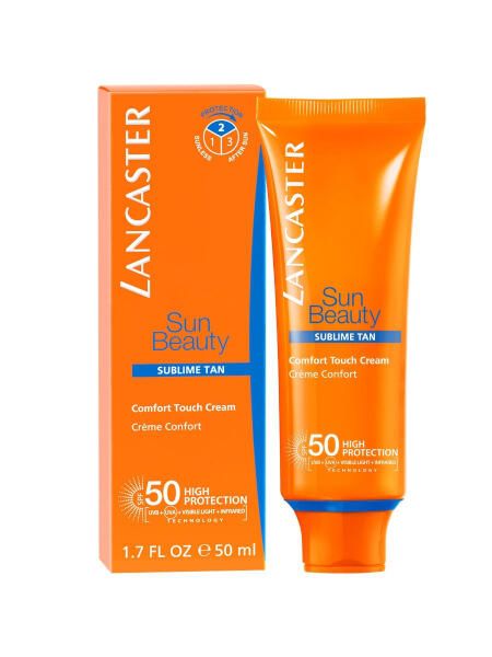 Крем-комфорт сияющий загар spf50 sun beauty care lancaster 50 мл