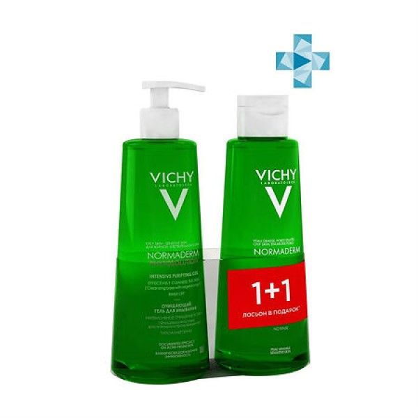 Набор Normaderm Vichy/Виши: Лосьон очищающий сужающий поры 200мл+Гель для умывания скидка -50% на лосьон 200мл (VRU13525)