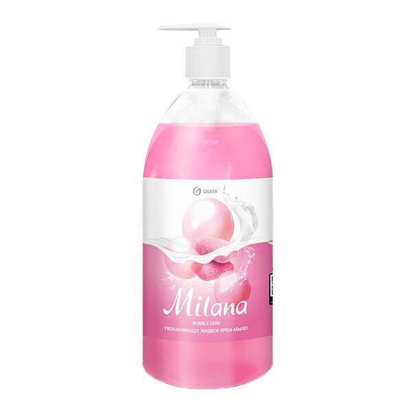 Крем-мыло жидкое увлажняющее Milana fruit bubbles Grass 1000 мл