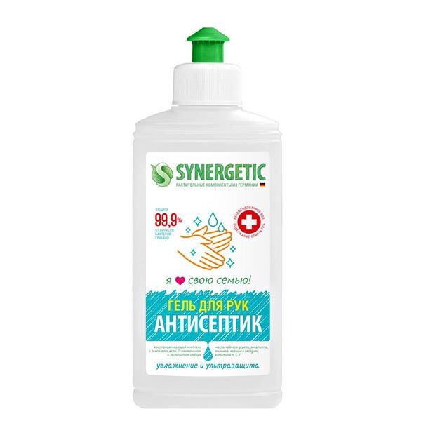 Гель для рук антибактериальный увлажнение и ультразащита Synergetic 99,9% 250мл