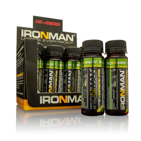 Супер L-карнитин 2700 лимон-лайм Ironman флакон 60мл 12шт