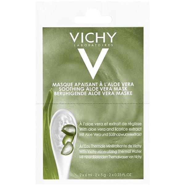 Маска восстанавливающая с алоэ вера Purete Thermale Vichy/Виши Purete 6мл 2шт фото №3