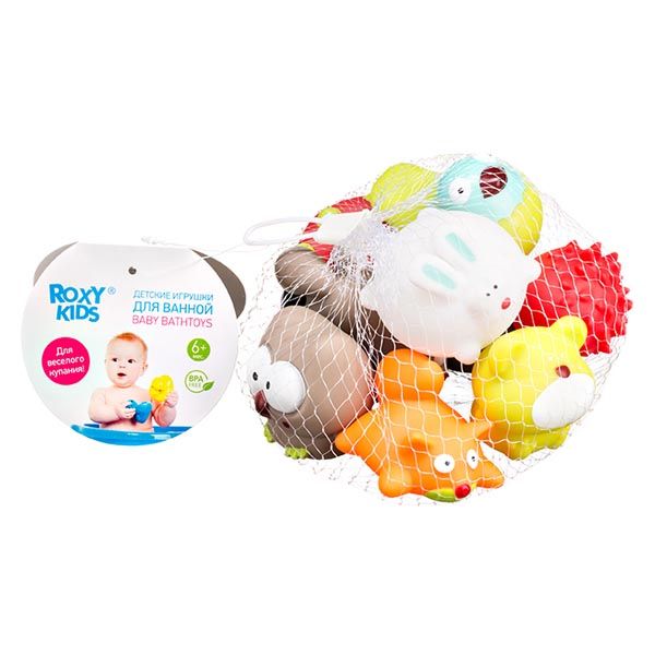 Набор игрушек для ванной Roxy-Kids/Рокси-Кидс: Лесные жители для детей с 6 мес. (RRT-823-2)