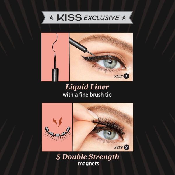 Подводка для ресниц магнитная жидкая Black Kiss 1 шт KMEY01 фото №5