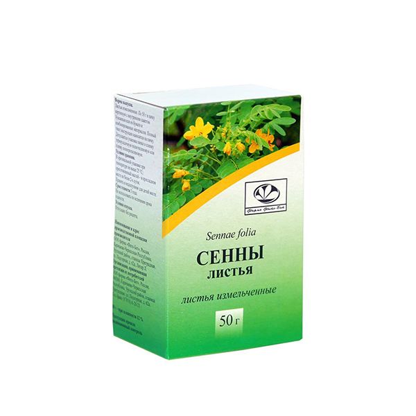 Сенны листья измельчённые пакет 50г